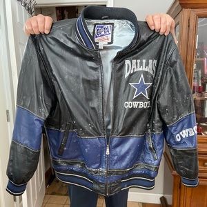 Vintage Leather Dallas Cowboys jacket